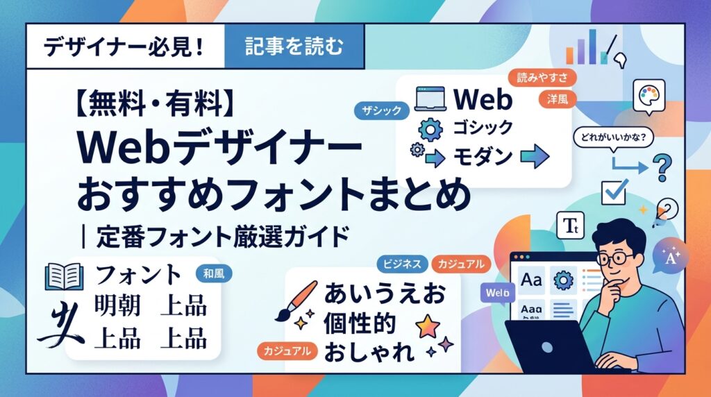 【無料・有料】Webデザイナーおすすめフォントまとめ｜定番フォント厳選ガイド