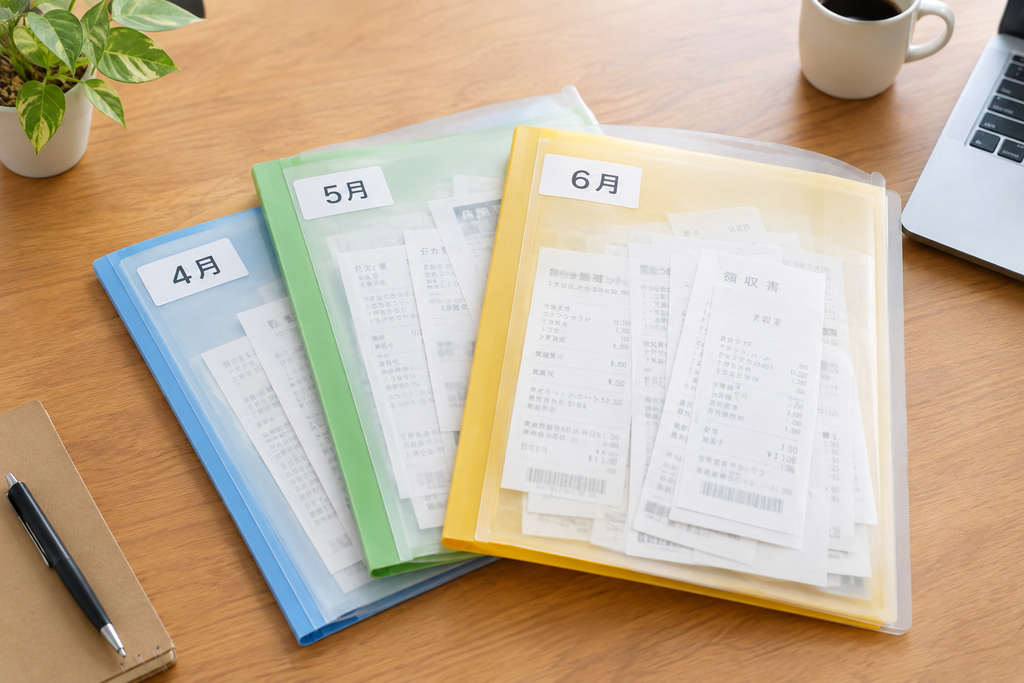 領収書 レシート 月別 整理 ファイリング