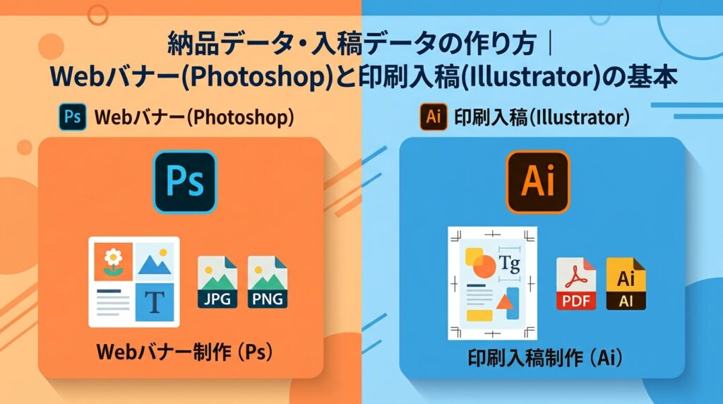 納品データ・入稿データの作り方｜Webバナー(Photoshop)と印刷入稿(Illustrator)の基本