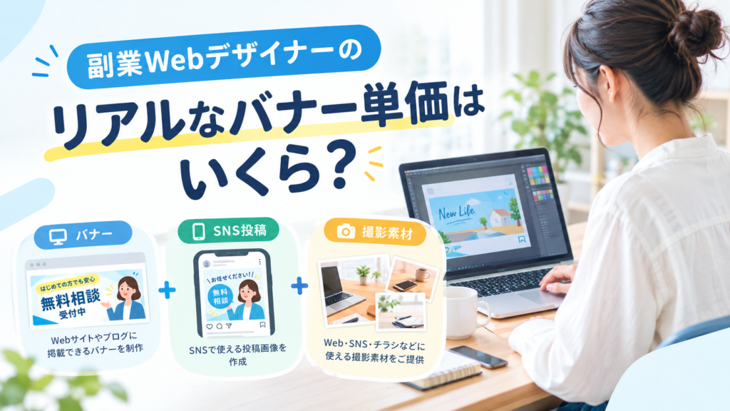 副業Webデザイナーのリアルなバナー単価はいくら？のアイキャッチ画像
